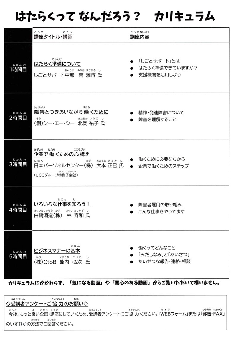 はたらくってなんだろう？